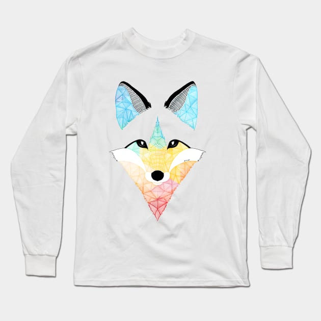 Multicolor Fox Long Sleeve T-Shirt by Art_et_Be